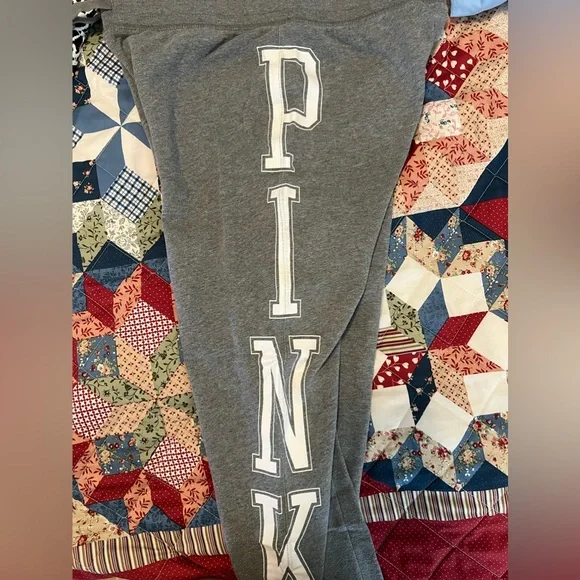 Victorias Secret Pink Grey Joggers - Picture 6 of 7